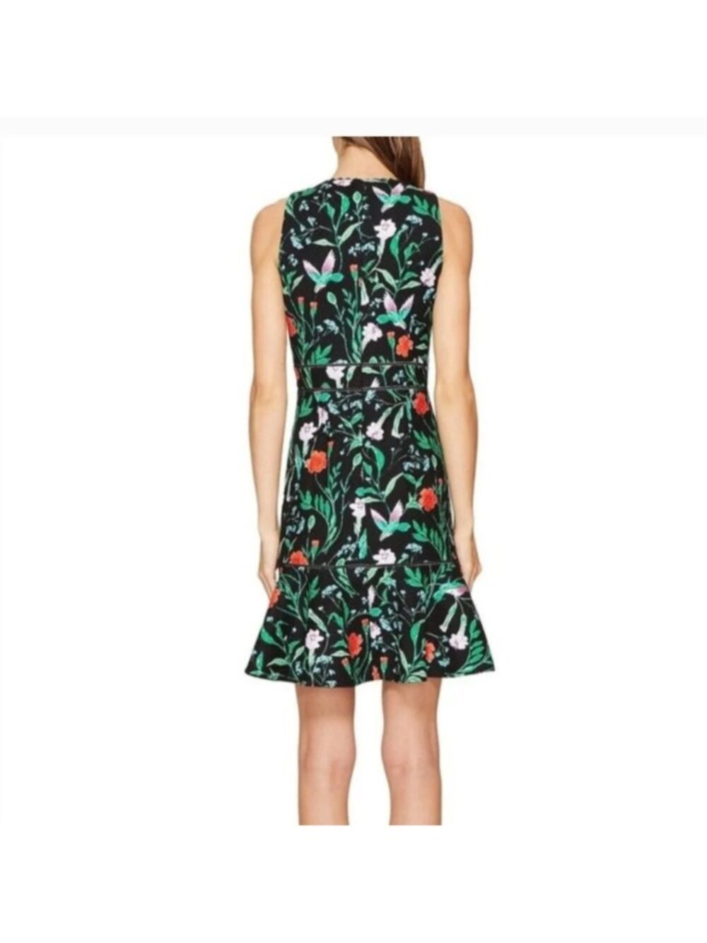 Kate Spade NY Women's Black Floral Jardin Tile Jacquard Mini Dress Size 4 3867 - Picture 10 of 16